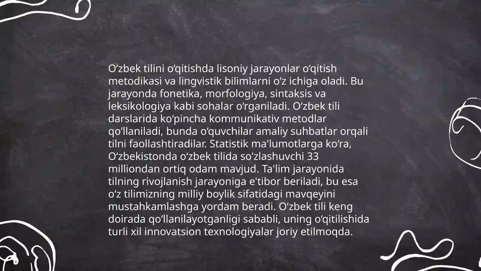 O‘zbek tilini o‘qitish metodikasi fani 3