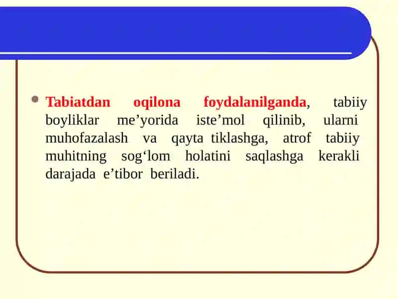 ZAMONAVIY EKOLOGIK MUAMMOLAR 3