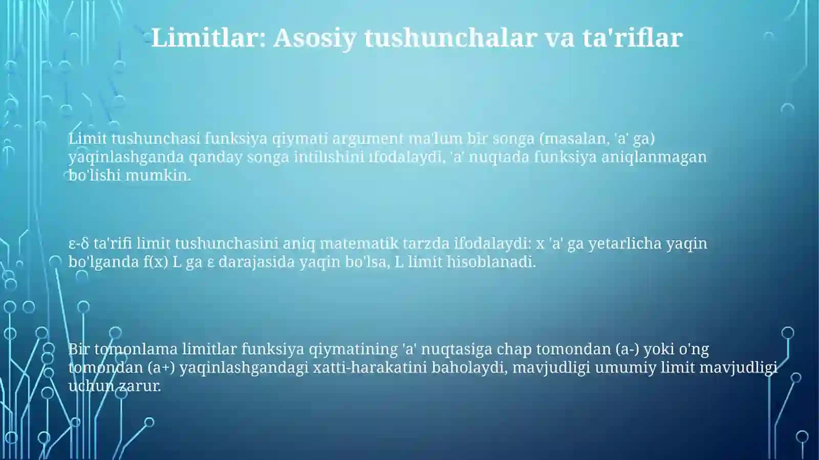 Ajoyib limitlar 3