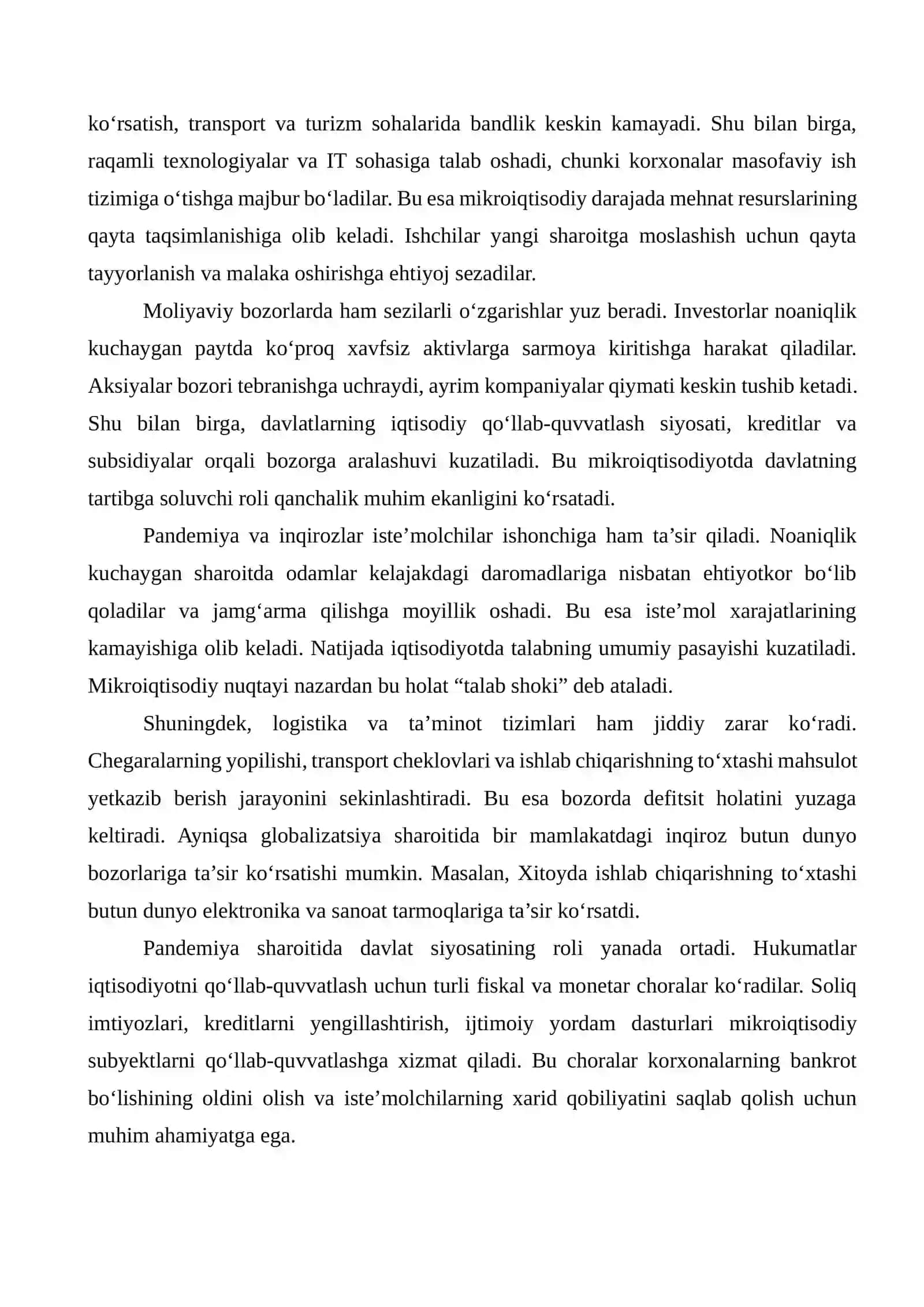 MIKROIQTISODIYOTDA PANDEMIYALAR VA GLOBAL INQIROZLARNING TA’SIRI 3