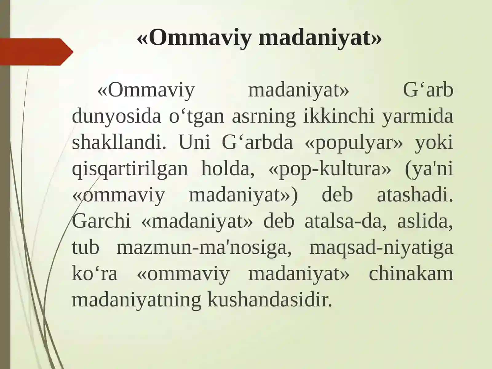 OMMOVIY MADANIYATGA QARSHIMIZ 3