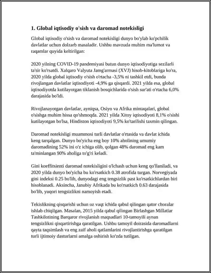 Global XÕJALIK MUAMMOLARI 3
