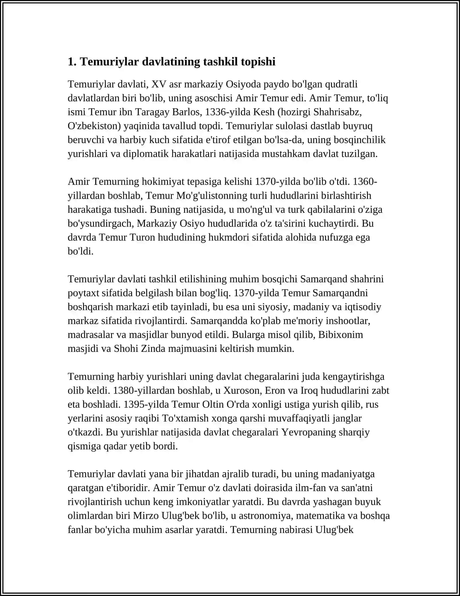 TEMURIYLAR DAVLATI 3