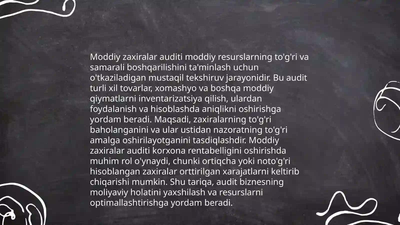 Moddiy zaxiralar auditi 3