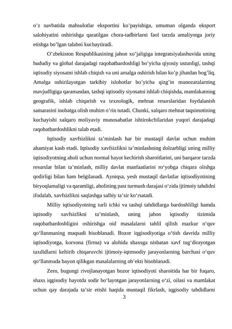 O‘zbekistonning Dunyoning Rivojlangan Davlatlari Bilan Iqtisodiy Hamkorligi 3