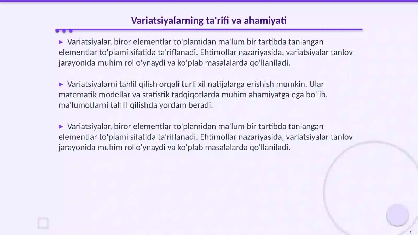 Ehtimollar nazariyasi 3