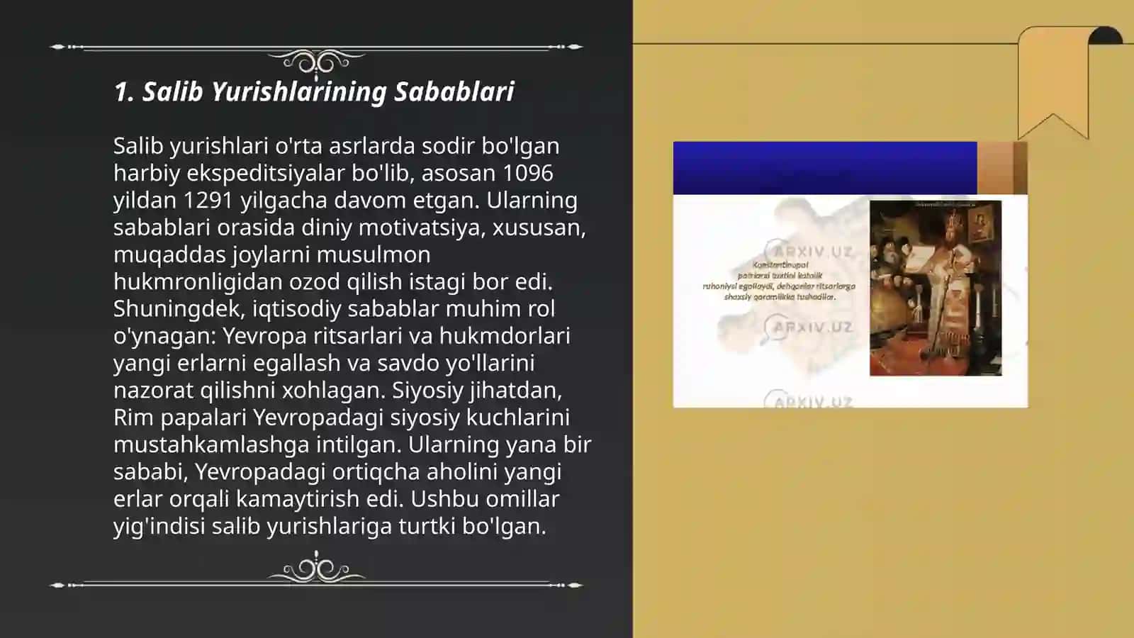 Salib Yurishlarining Sabablari 3