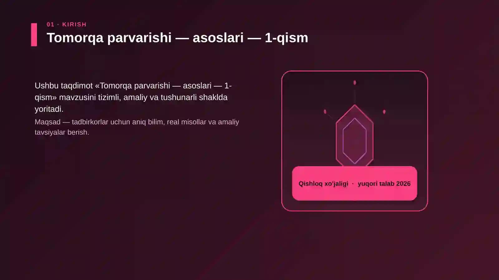 Tomorqa parvarishi — asoslari — 1-qism 3