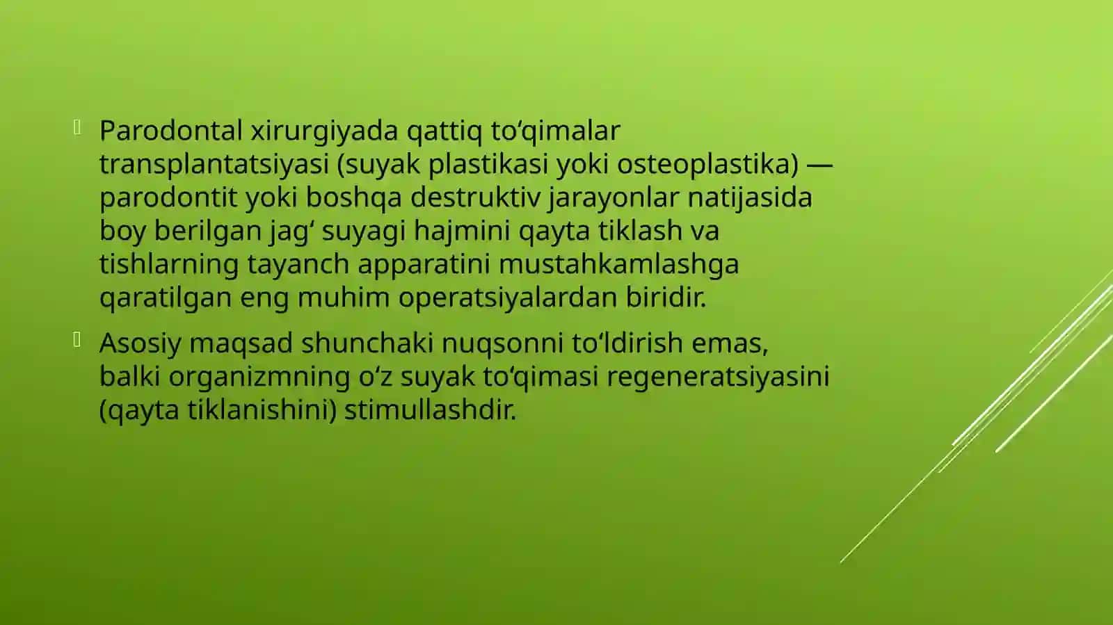Parodontal xirurgiyada qattiq to'qimalar transplantatsiyasi 3
