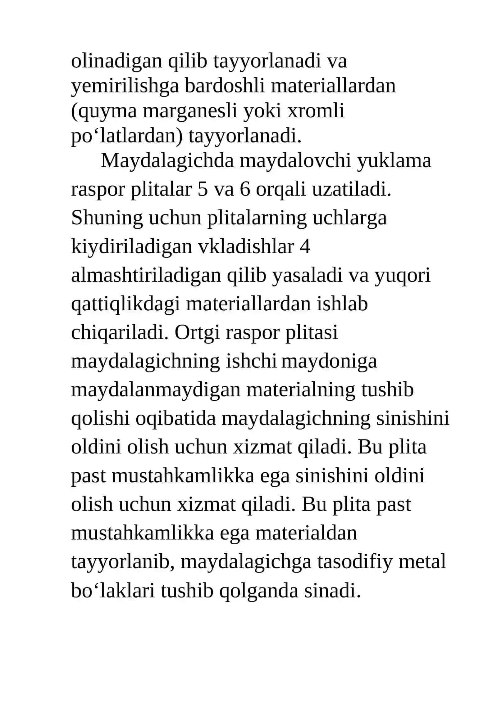 Jagʻli maydagichlarni tuzilishi va boshqarish 3