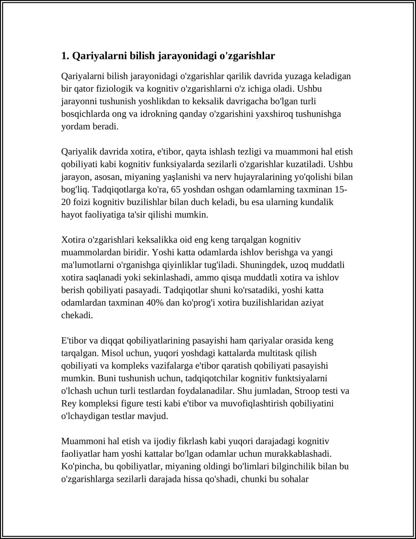 QARILIK DAVRIDA BILISH JARAYONLARIDAGI O‘ZGARISHLAR 3
