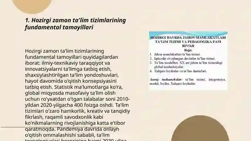 Hozirgi davrda jahon mamlakatlari ta’lim tizimi va pedagogika fani rivoji 3