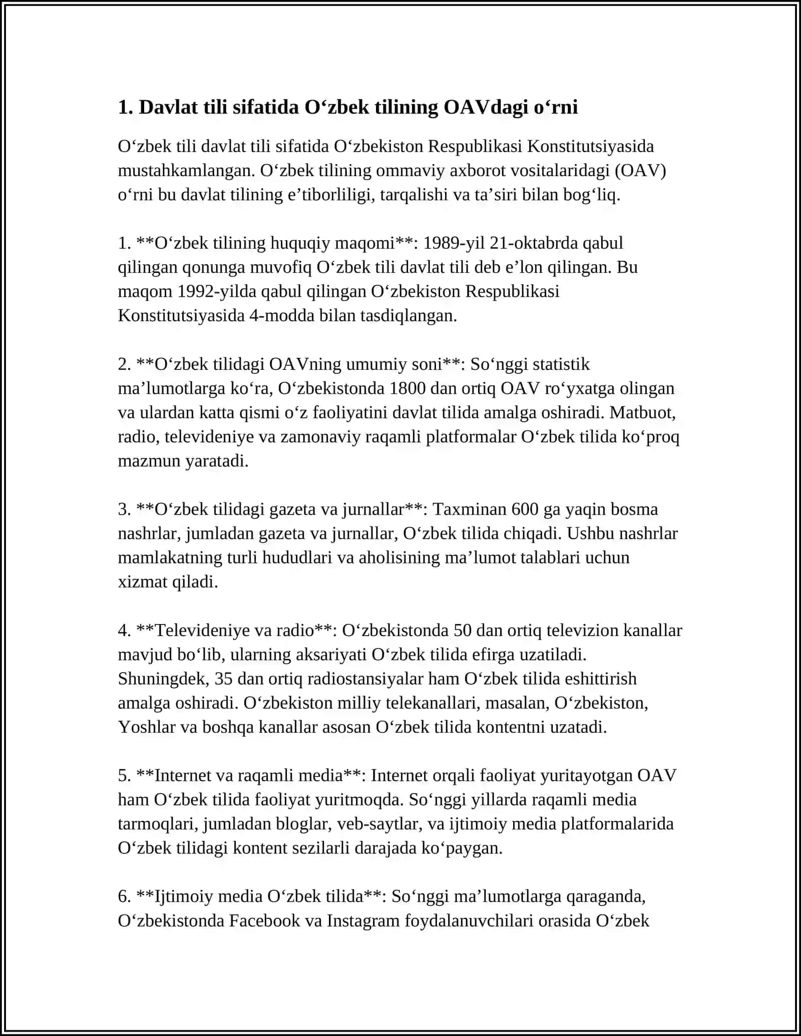 DAVLAT TILINI OMMAVIY AXBOROT VOSITALARDAGI O'RNI VA AHAMYATI 3