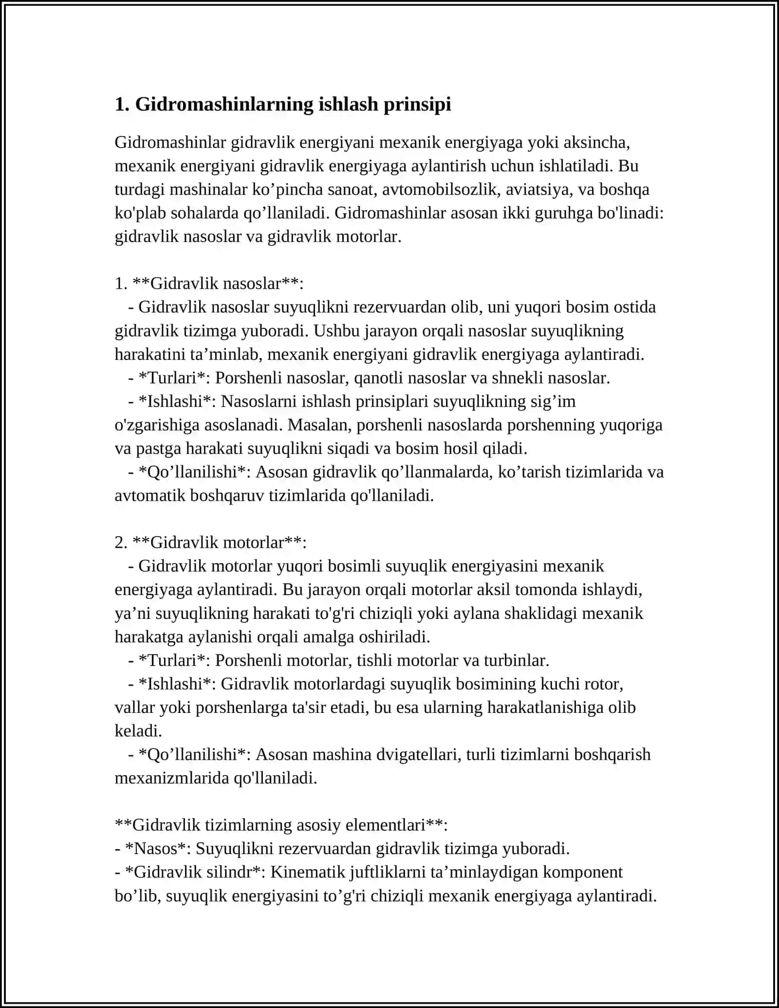 GIDROMASHINALAR VA NASOSLAR 3