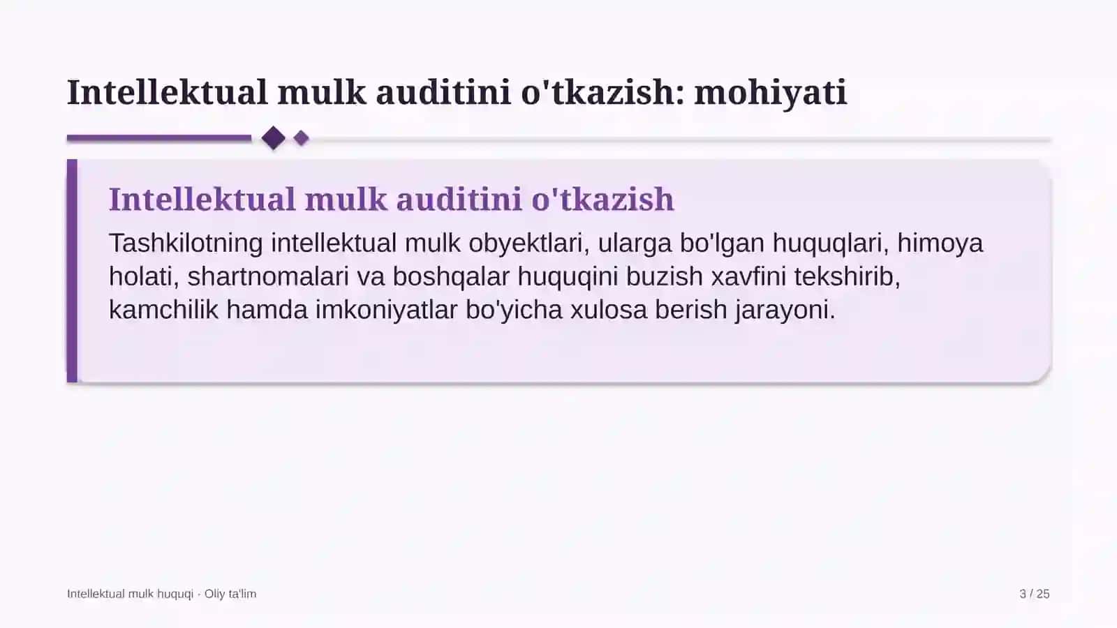 nevrologiya bo'limlarida intellektual mulk auditini o'tkazish 3982 3