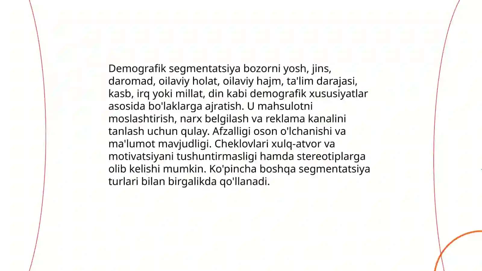 Bozor segmentatsiyasi turlari 3