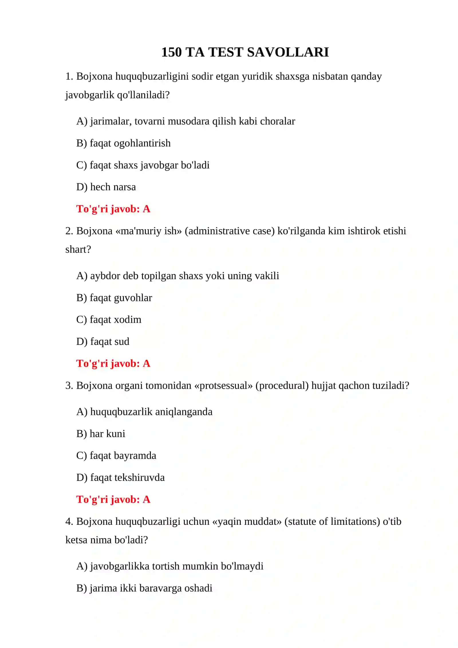KONTRABANDA BO'YICHA IMTIHON SAVOLLARI 3