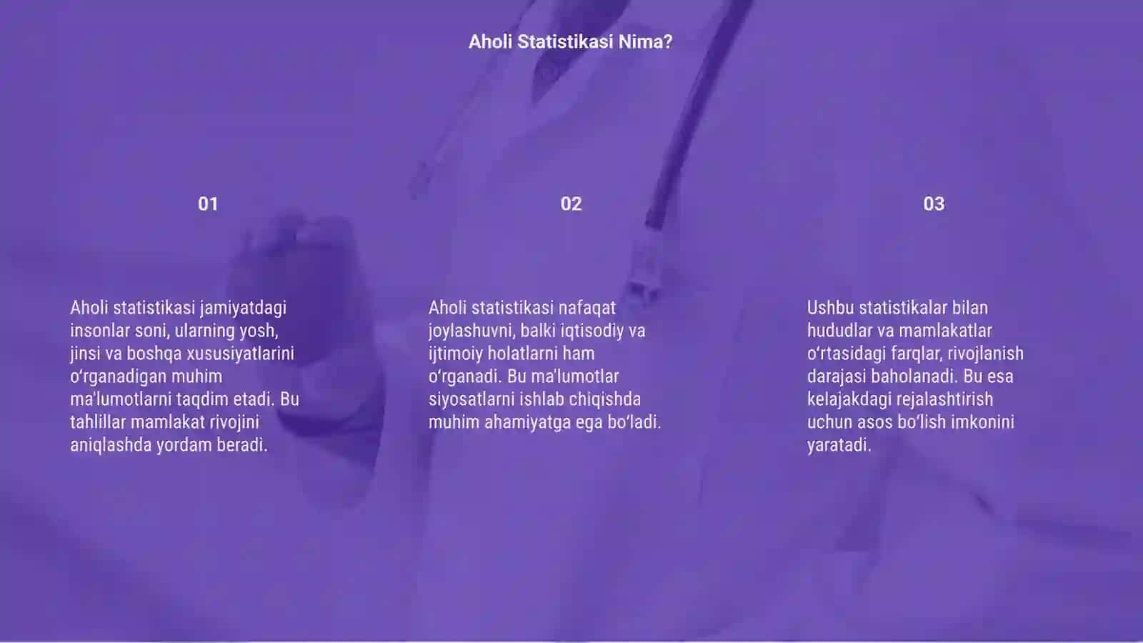 Aholi statistikasi 3