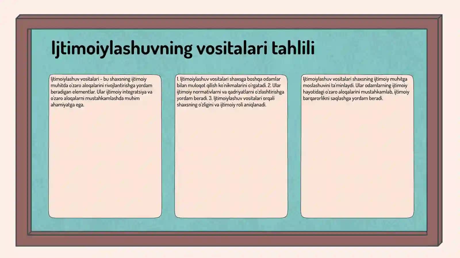 Ijtimoiylashuvni rivojlantirish vositalari 3