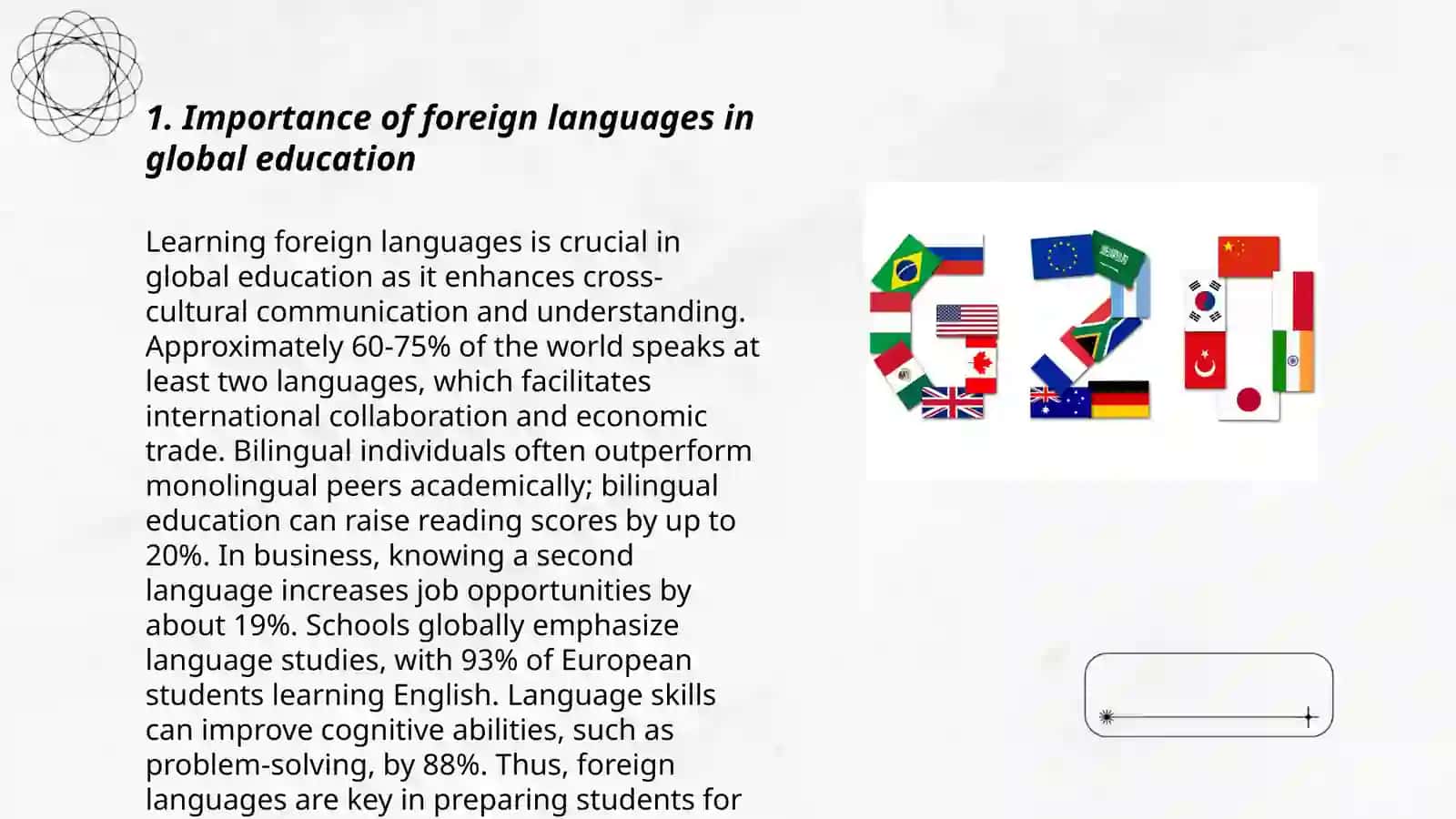 Education and role of foreign language 3