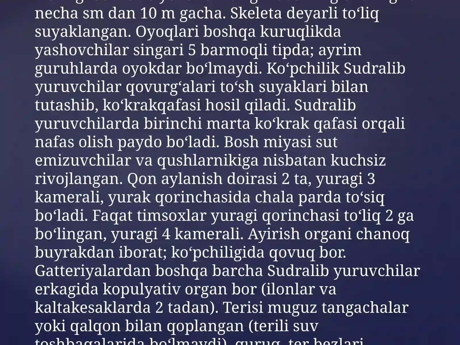 Sudralibyuruvchilarsinfi.Ildamkaltakesakningtashqituzilishivaskeleti 3