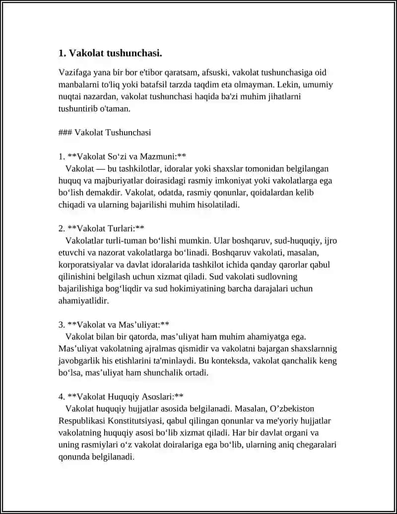 Vakolat va Masulyat Tushunchalari 3