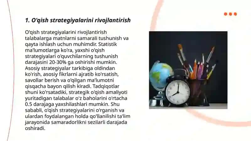 O'qish strategiyalarini rivojlantirish 3