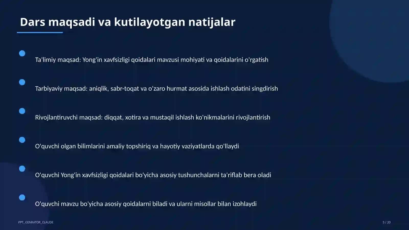 Yong'in xavfsizligi qoidalari 3