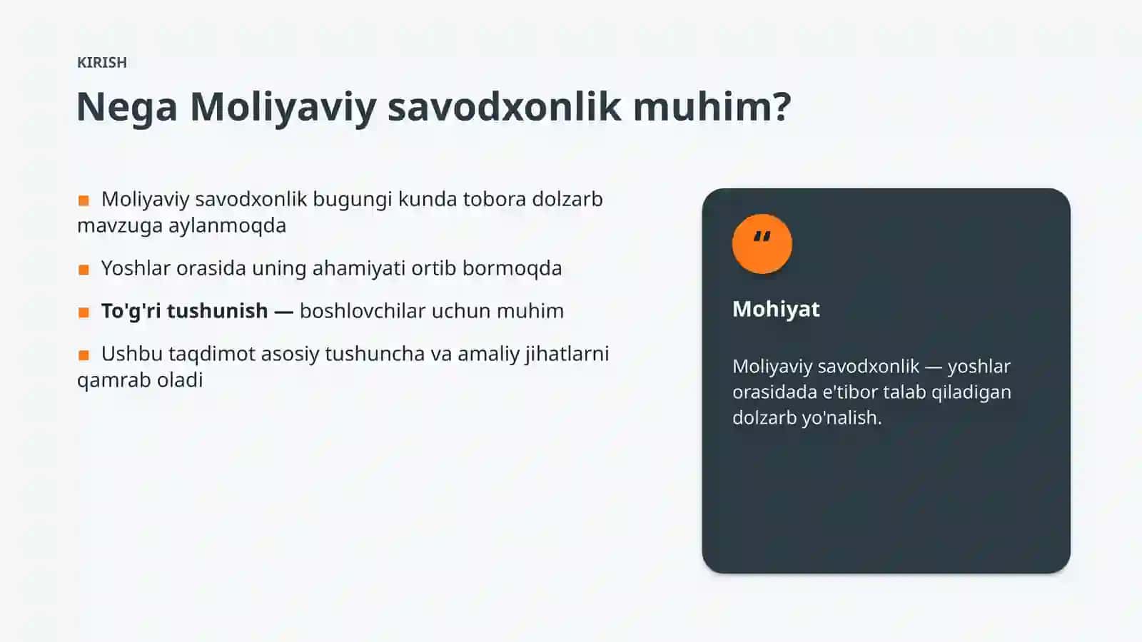 Moliyaviy savodxonlik 3