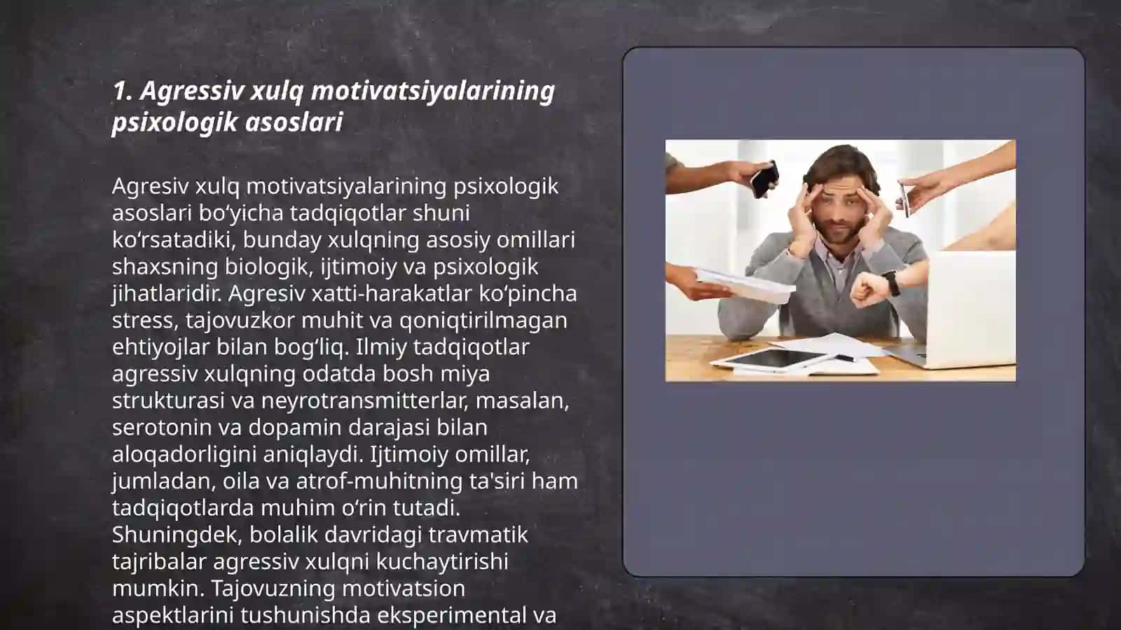 Agressiv xulq motivatsiyalari 3