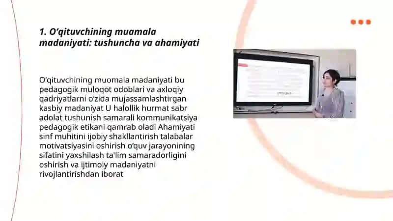 Oʻqituvchining muamala madaniyati 3