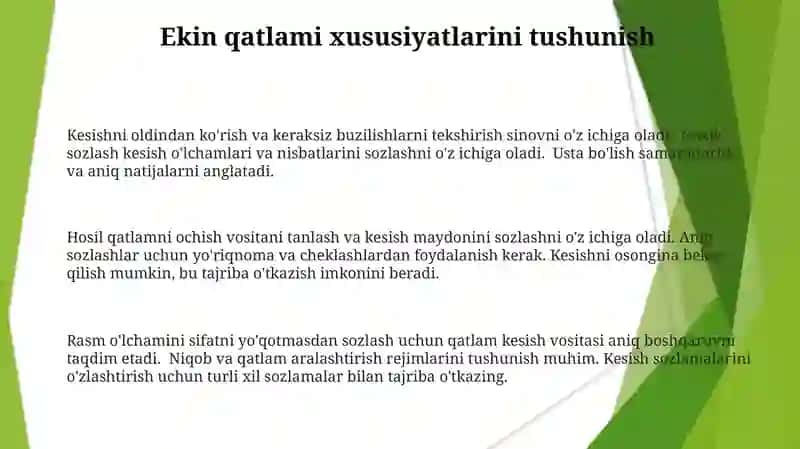 Hosil qatlami ochish, sinash va uzlashtirish 3