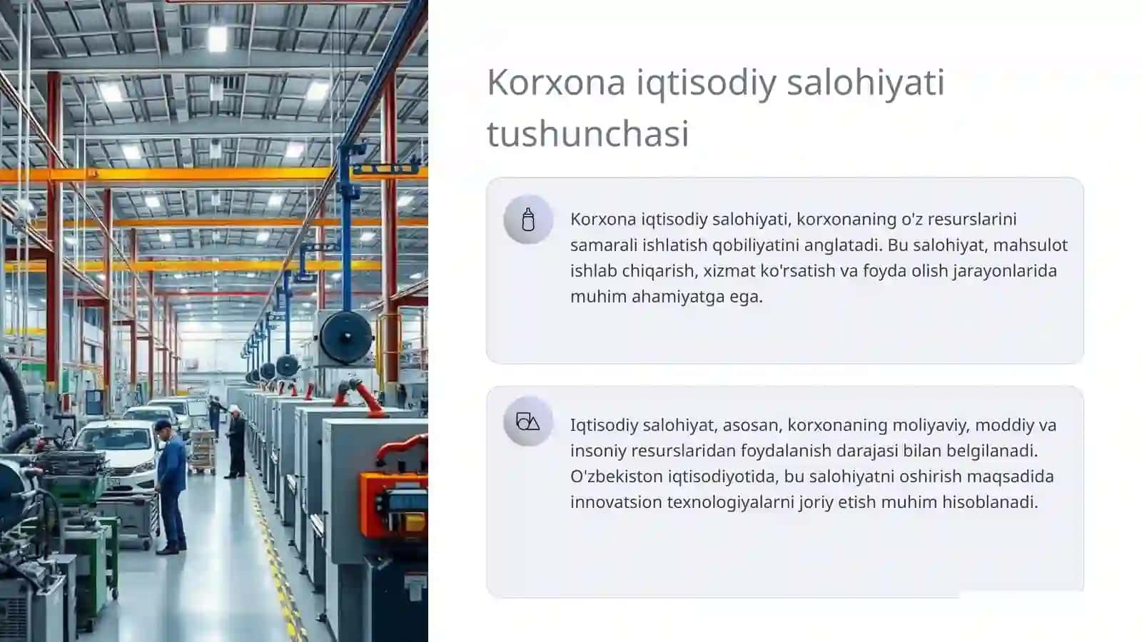 Korxona iqtisodiy salohiyatining nazariy asoslari 3