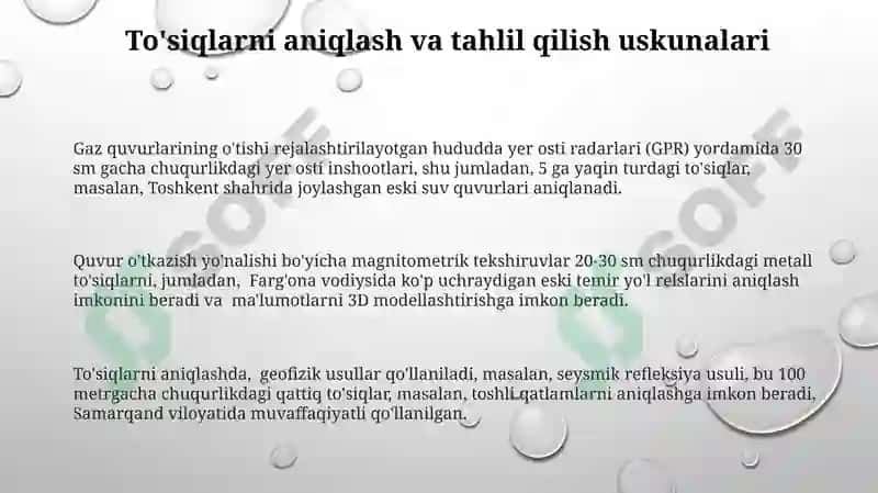 Gaz quvurlarini turli to'siqlardan o'tkazishda ishlatiladigan jihozlar 3