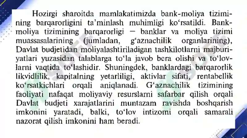 G‘aznachilikda to‘lovlarni amalga oshirish. G‘aznachilikda davlat xaridini tashkil etish. 3