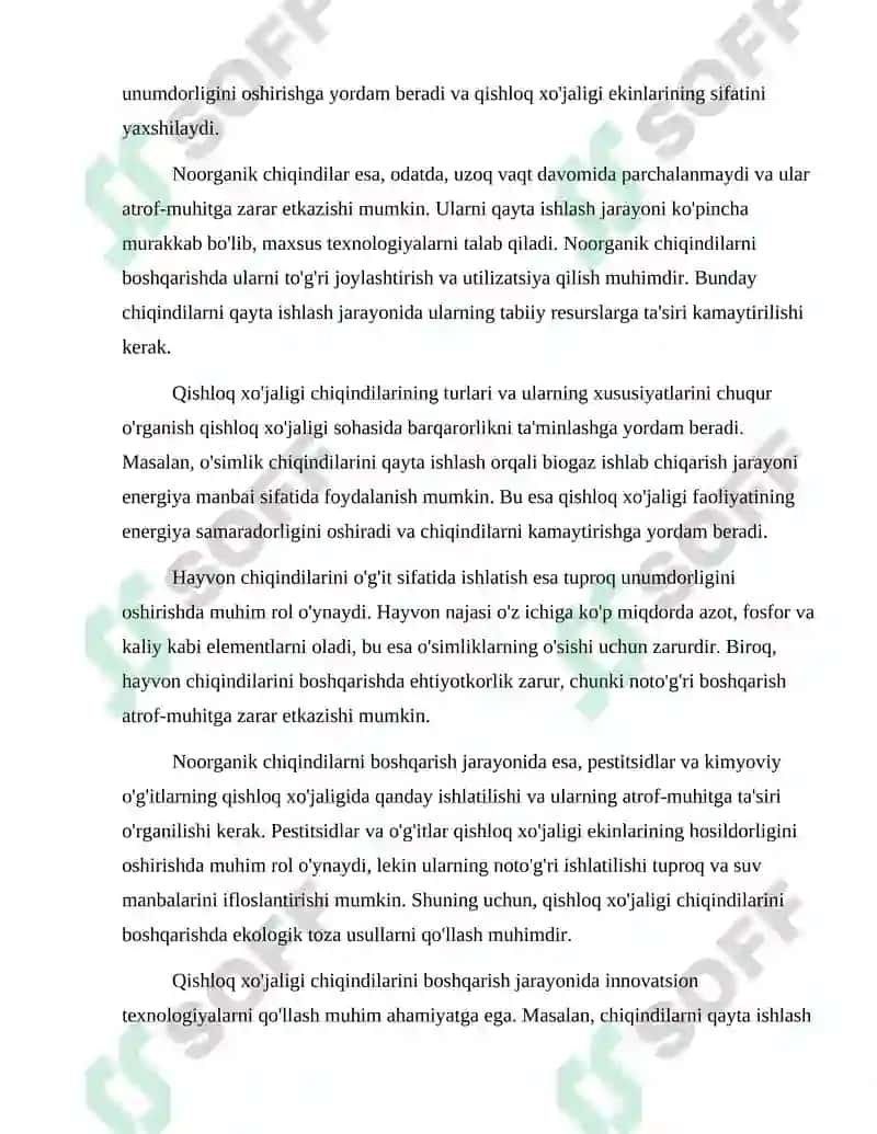 Qishloq xo'jaligi chiqindilari 3