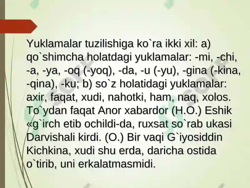 Yuklamalar 3