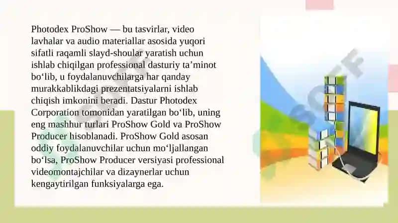 Photodex ProShow tasvirlarni raqamli qayta ishlash dasturi bilan ishlash 3