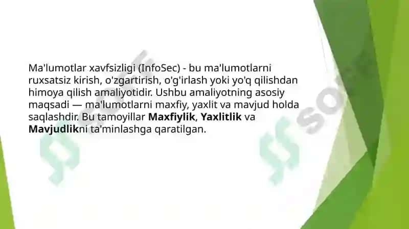 Ma'lumotlar xavfsizligi 3
