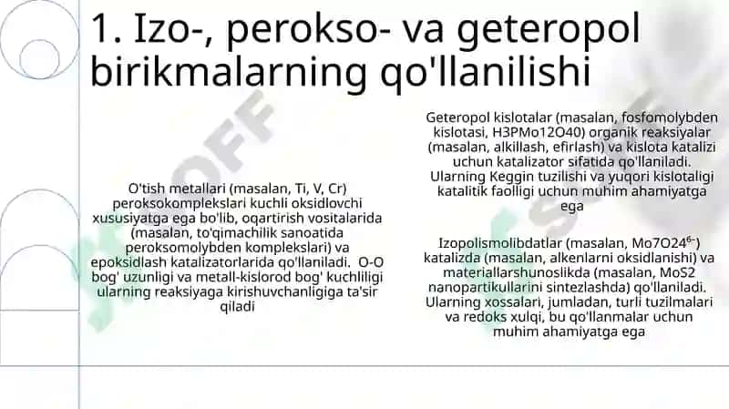 D-blok elementlarining geteropoli birikmalari 3