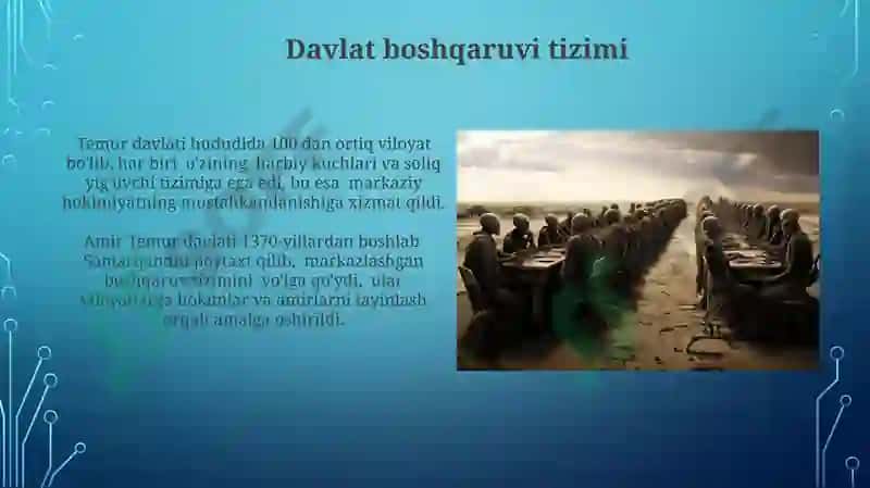 Amir Temur davlatining boshqaruvi 3