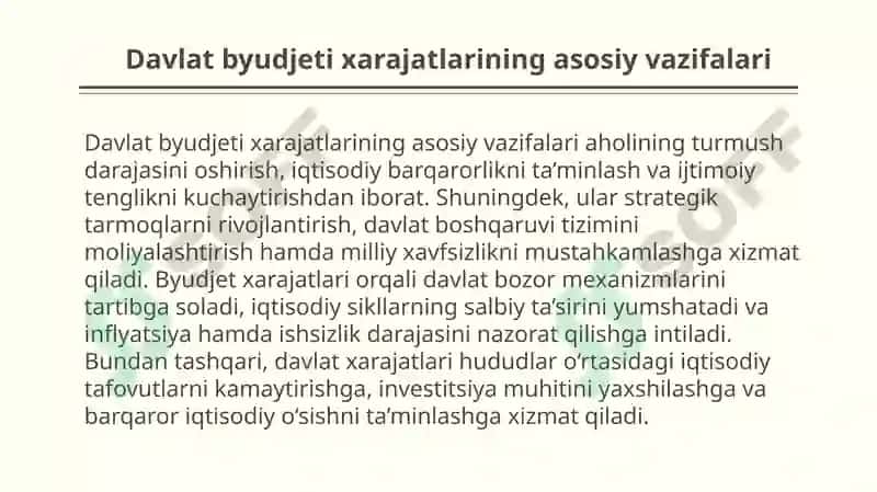Davlat byudjeti xarajatlari 3