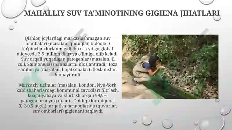 Mahalliy va markazlashgan suv ta'minoti gigiyenasi 3