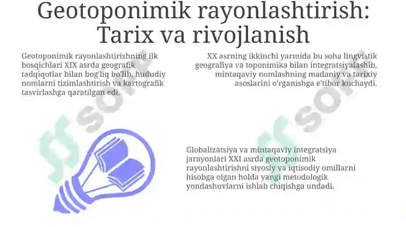 Geotoponimik rayonlashtirish 3