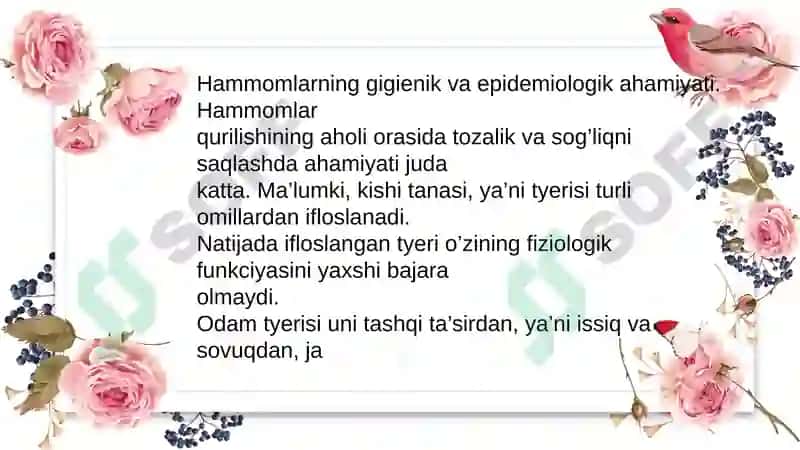 Hammomlar gigienasi 3
