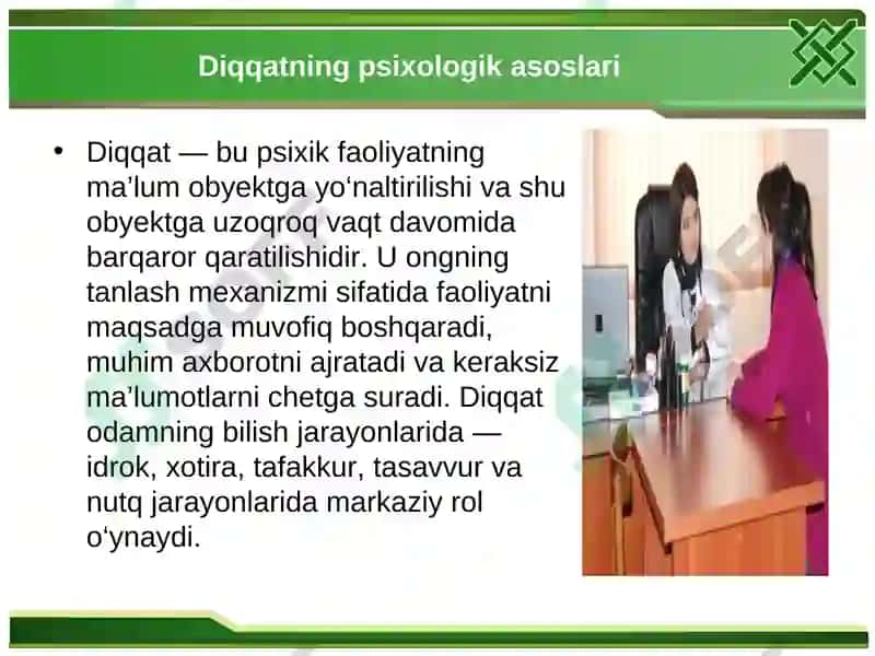 Diqqatning rivojlanishi va diqqat faoliyatining zaruriy sharti 3