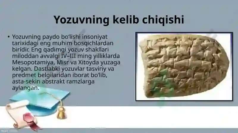 Yozuv va uning turlari 3