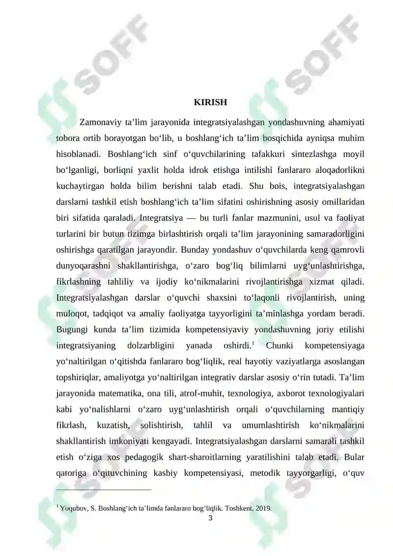 Boshlanģich sinflarda integratsiyalashgan darslarni tashkil etishning pedagogik shart sharoitlar 3