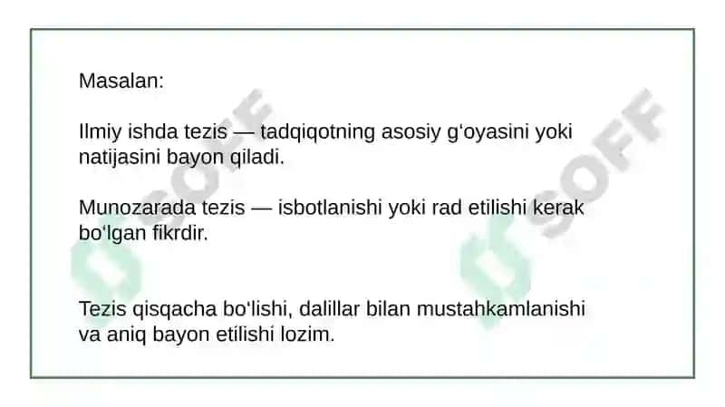 Tezis turlari 3
