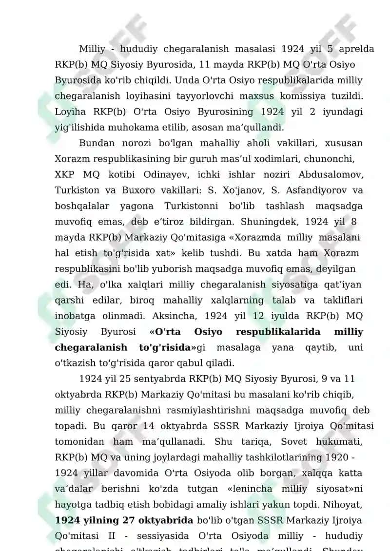 Sovetlar davrida oʻzbekistonning maqsadi ijtimoiy-siyosiy va iqtisodiy qaramlik 3